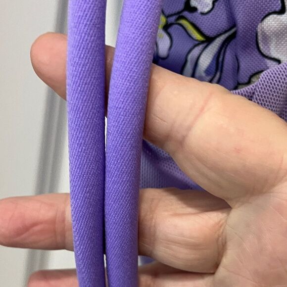 Vera Bradley Lighten Up Deluxe Wild Roses Lavender Floral Drawstring B/P  NWT - Picture 4 of 8